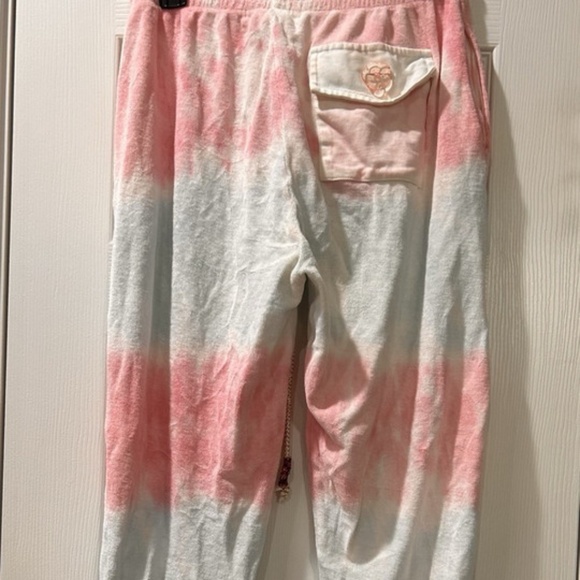 LoveShackFancy Santinella Terry Cloth Jogger Sweatpants Cherry Fizz sz S - Picture 4 of 7
